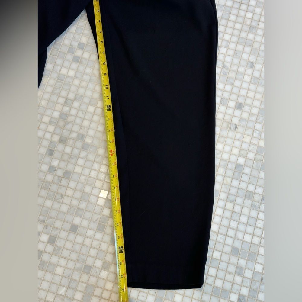 LOFT Relaxed Straight Leg Black Pants with Elastic Waist and Drawstring Waist - Picture 7 of 7